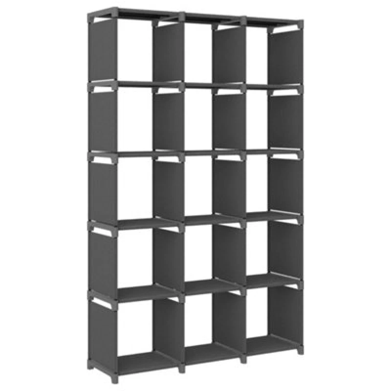 Image of VIDAXL 15-Cube Display Shelf Grey 103x30x175.5cm Fabric Vidaxl 8720286042779