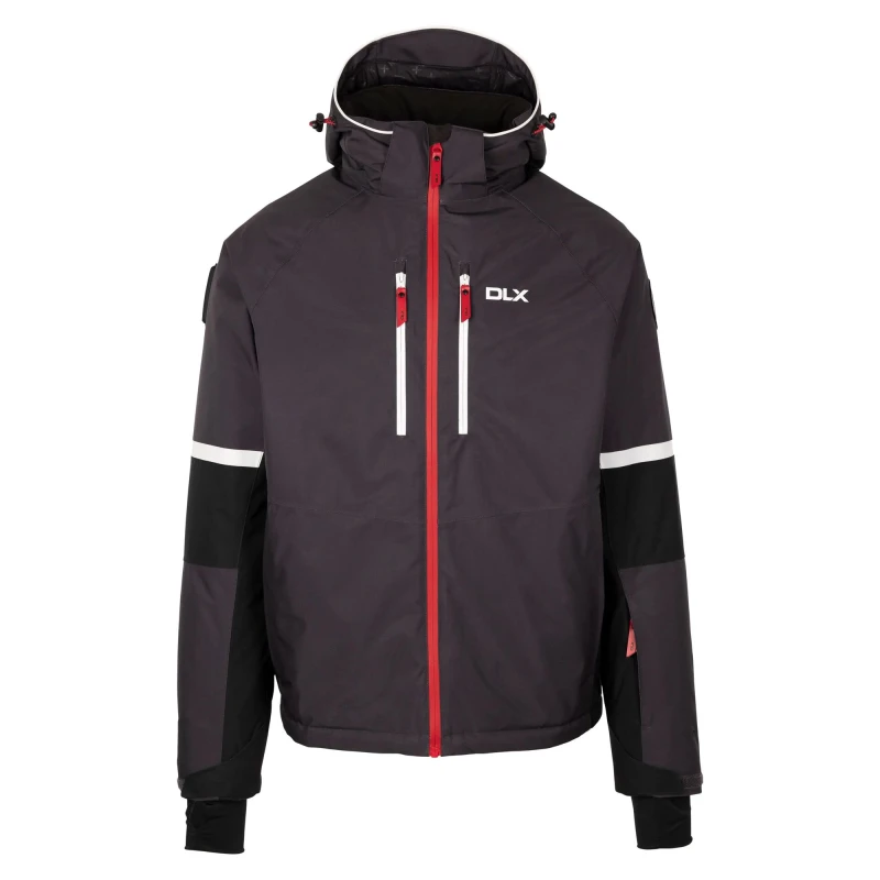 Image of Trespass Trespass Men Mackle DLX Ski Jacket in Dark Grey Size: Small Dark Grey S Male 5063703822794