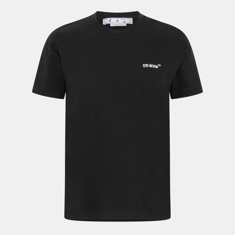 Image of Off-White Off-White Men For All Slim Fit Black T-Shirt Size: X-Small Black XS Male 8052865646727