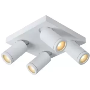 Image of Lucide TAYLOR - Ceiling Spotlight Bathroom - LED Dim to warm - GU10 - 4x5W 2200K/3000K - IP44 - White