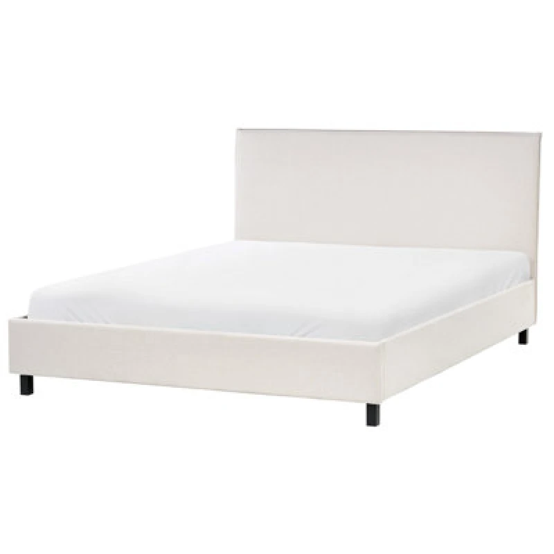 Image of Beliani Bed Fabric Sennez 160 X 200 Cm (Eu King Size) Beige