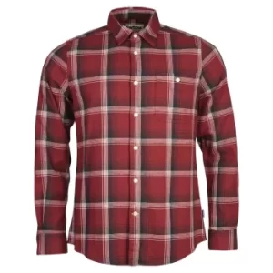 Image of Barbour Mens Chester Tailored Shirt Merlot Large