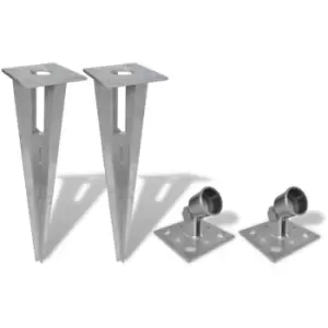 Image of Strive Post Spikes 2 pcs Steel Vidaxl Silver