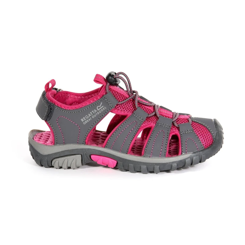 Image of Regatta Boys & Girls Westshore Breathable Walking Sandals UK Size 1 (EU 33) Granit/Cabrt RKF600-5UR-1