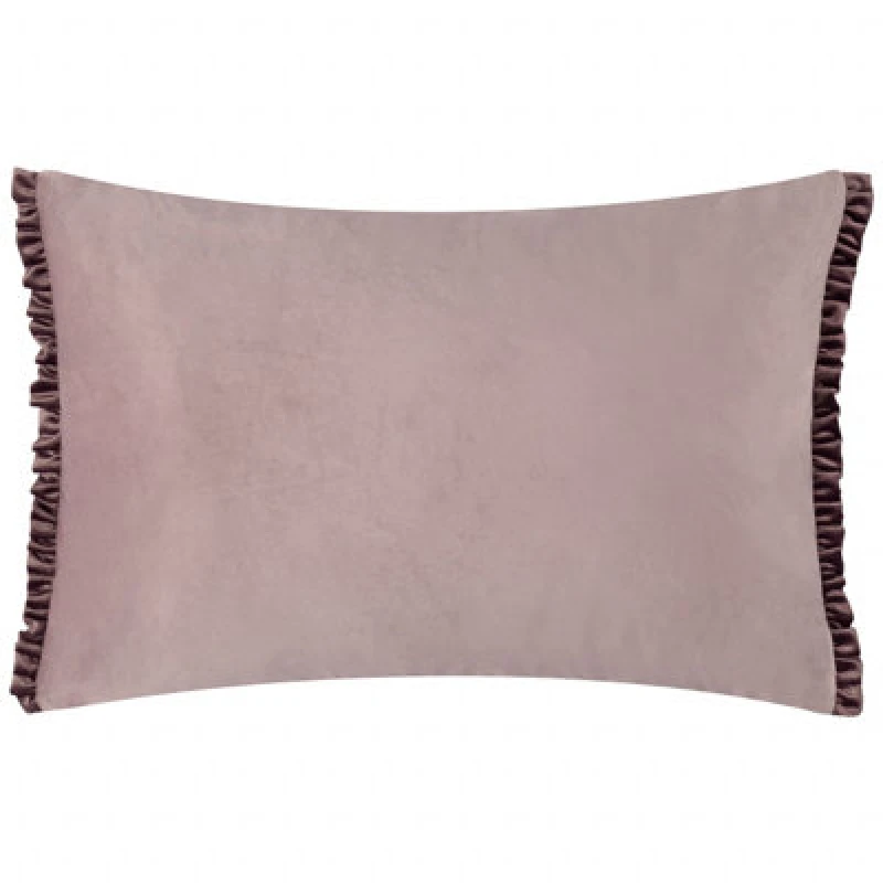 Image of Wylder Tilly Velvet Frill Reversible Cushion in Lavender Size: 40cm x 60cm Lavender Unisex 40cm x 60 cm