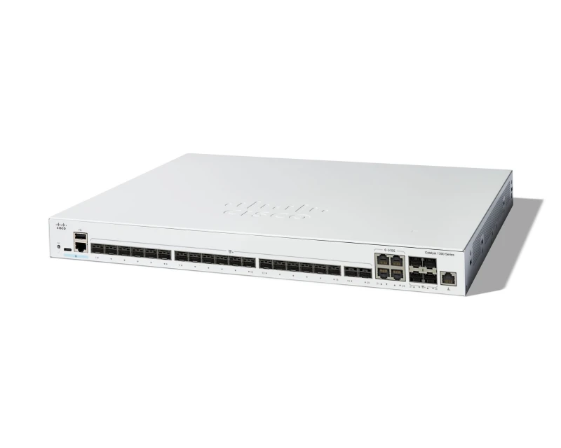 Image of Cisco Catalyst 1300 Series 1300 24-Port 10Gigabit Base-Port SFP+ Smart Managed L3 Rack Mountable Switch C1300-24XS