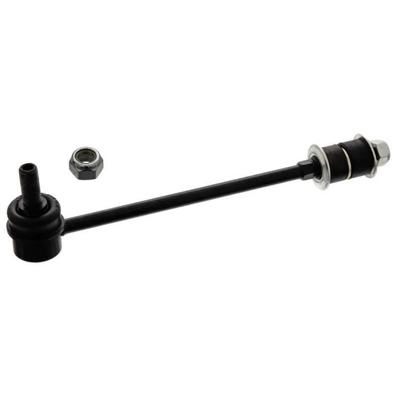 Image of FEBI BILSTEIN 42586 Anti-roll bar link Front Axle Right, with rubber mounts, with washers Steel Link Stabiliser (3229)