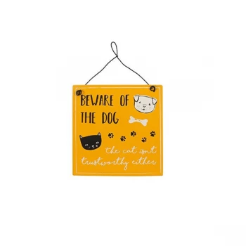 Image of Beware Of The Dog Metal Sign