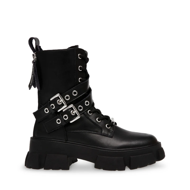 Image of Steve Madden Womens Traction Boot Slippers Blk Action Lthr female 3 (36)