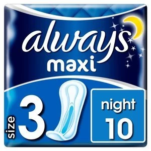 image of Always Maxi Night Sanitary Pad 10PK