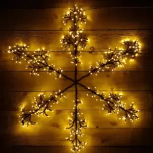 Image of 1.8m LED Indoor Outdoor Snowflake Christmas Decoration in Warm White
