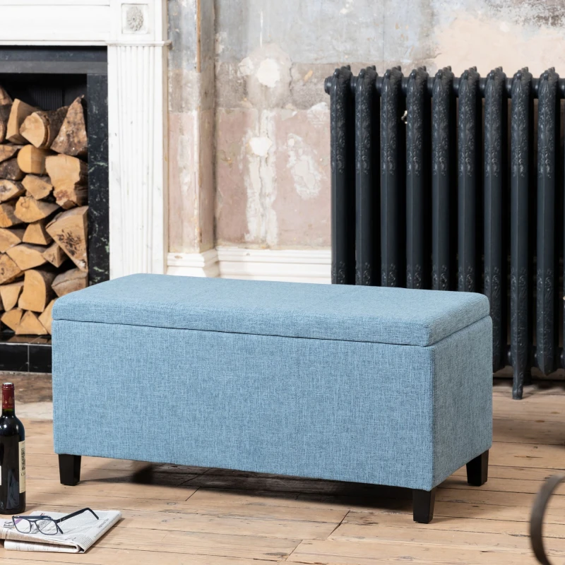 Image of Artemis Home Henbury Storage Ottoman in Teal Teal Unisex