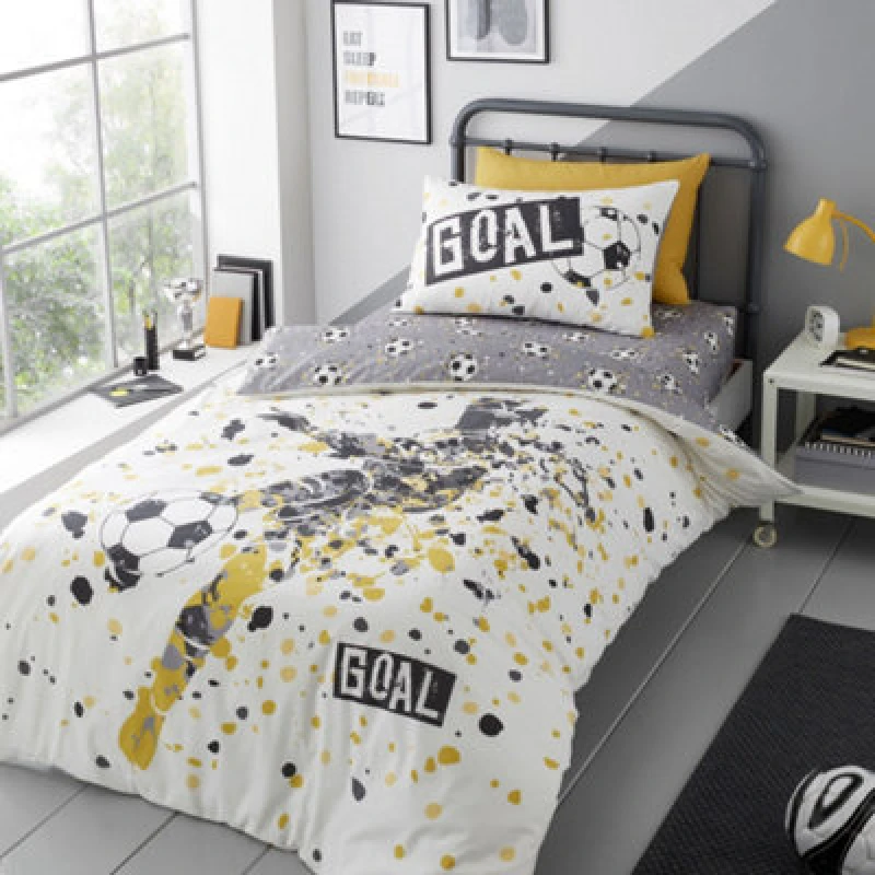 Image of Bedlam Goal Duvet Cover Bedding Set Gold