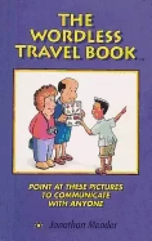 Image of wordless travel book point at these pictures to communicate with anyone