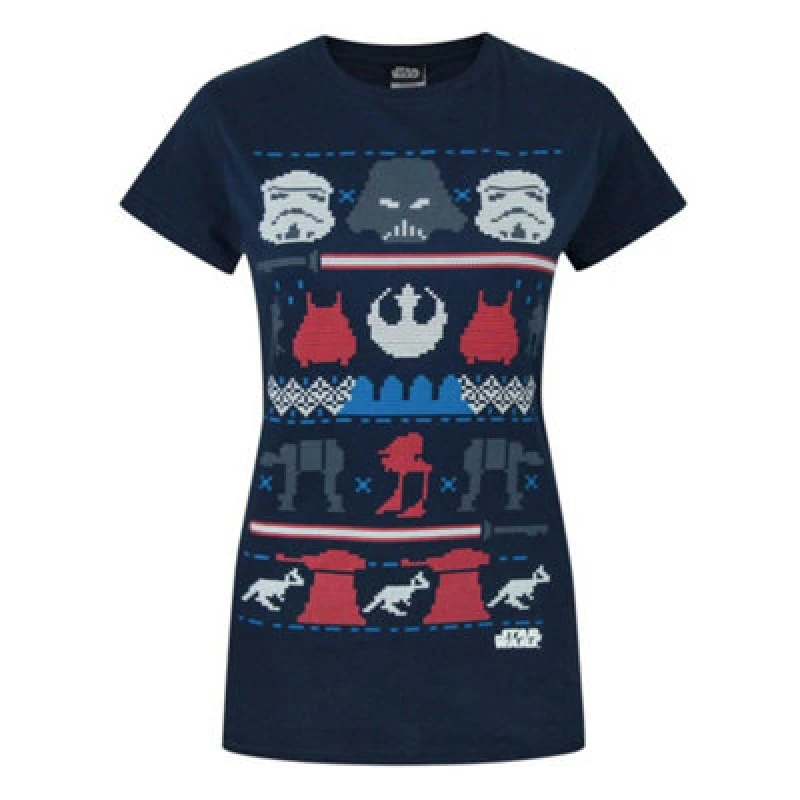 Image of Star Wars Short Sleeved T-Shirt Blue female
