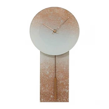 image of Glass Pendulum Wall Clock 40.5cm - Rose Gold