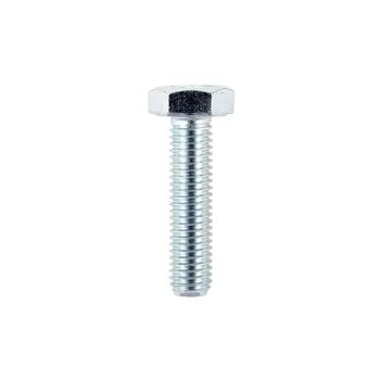 M8 x 80mm Hexagon Head Tensile Zinc Set Screw Grade 8.8 - 200 - Timco