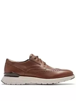 Rockport Wingtip Shoes, Hazelnut, Size 10, Men