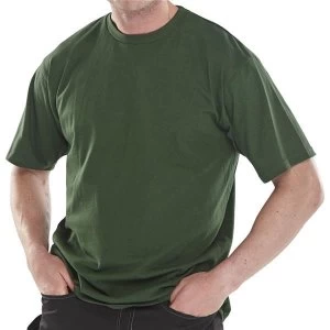 Image of Click Workwear T Shirt Heavyweight 180gsm S Bottle Green Ref