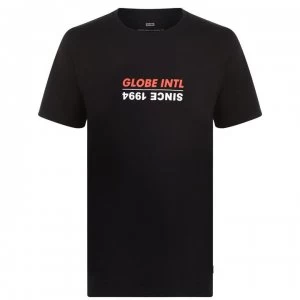 Image of Globe Printed T Shirt Mens - Inverted