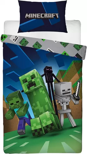 Image of Minecraft Creeps Single Duvet Cover
