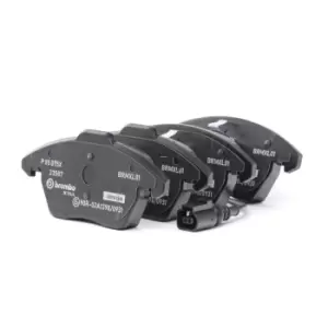 Image of BREMBO Brake pad set VW,AUDI,SKODA P 85 075X 1K0698151,1K0698151C,1K0698151E 3C0698151,3C0698151B,3C0698151K,5K0698151,8J0698151,JZW698151B,1K0698151