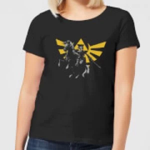 Image of Nintendo Legend Of Zelda Hyrule Link Womens T-Shirt - Black - 3XL - Black