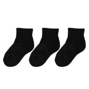 Image of New Balance 3 Pack Patterned Ankle Socks Juniors - Black