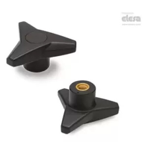 Image of ELESA Three-arm knob-VB.839/100 B-M12-C9 Black