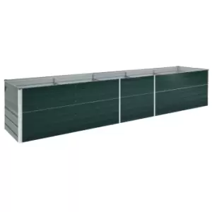 image of Vidaxl Garden Raised Bed Galvanised Steel 400x80x77cm Green