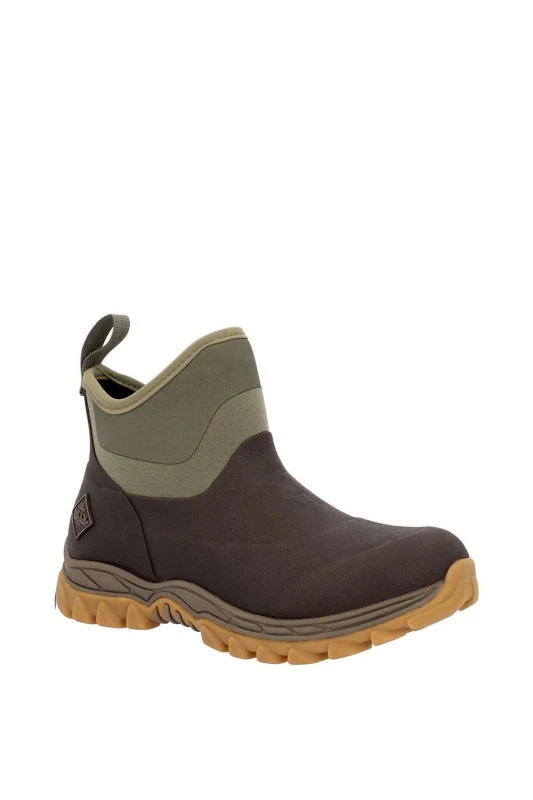 Image of Muck Boots Womens Arctic Sport II Waterproof Ankle Boots UK Size 4 (EU 37) Dark Brown/Olive MUC151-BROWN-4