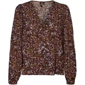 image of Vero Moda Una Long Sleeve Top - Brown