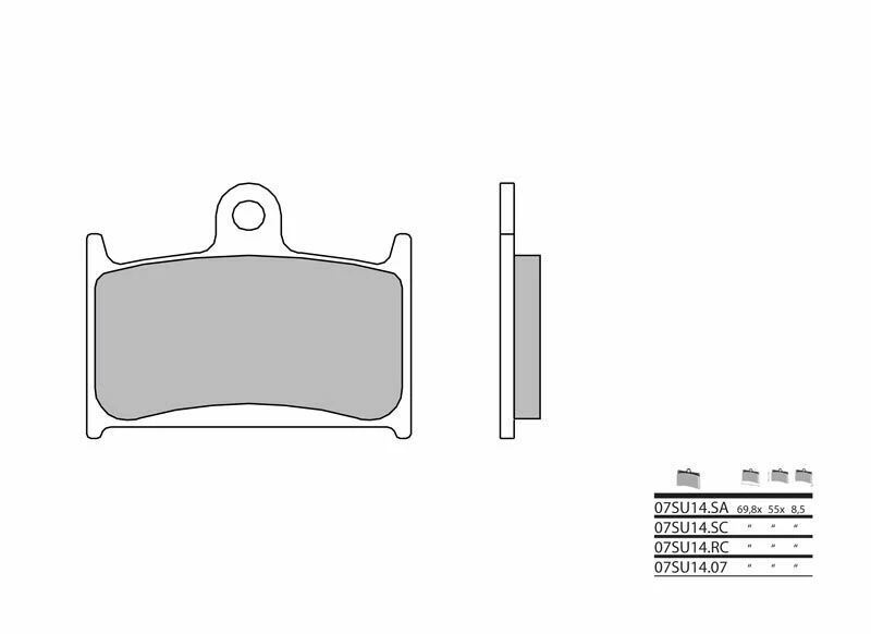Image of Brembo S.p.A. Street Carbon Ceramic Brake pads - 07SU1407