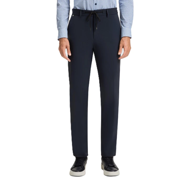 Image of Boss Mens Straight Leg Trousers Dark Blue male 28
