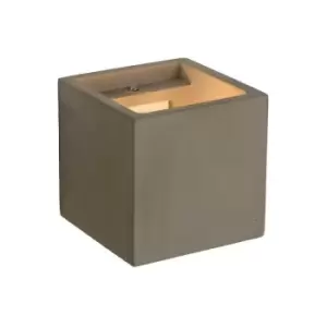 Image of Lucide GIPSY - Square Plaster Wall Light - 1xG9 - Taupe