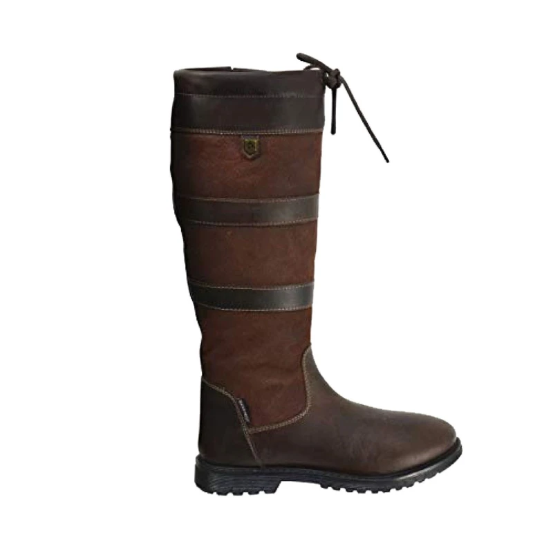 Image of HyLAND Womens Bakewell Long Country Boots in Dark Brown Size: 4 Dark Brown Female 4