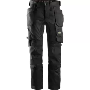 Image of Snickers Workwear Black All-Round Stretch Trousers (Waist: 31" , Leg: 32 Inch)