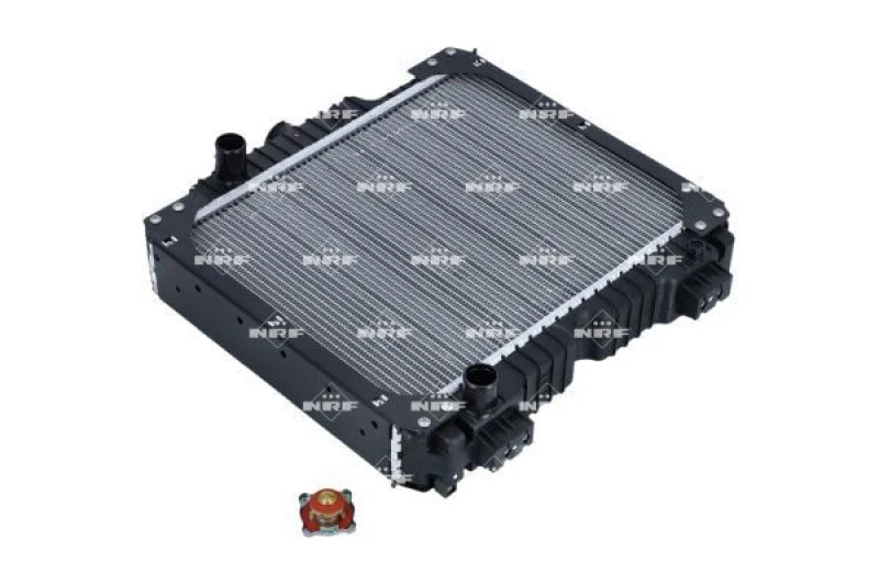 Image of NRF 530028 Engine radiator EASY FIT Brazed cooling fins, Aluminium, with lid Aluminium Radiator,engine cooling (470)
