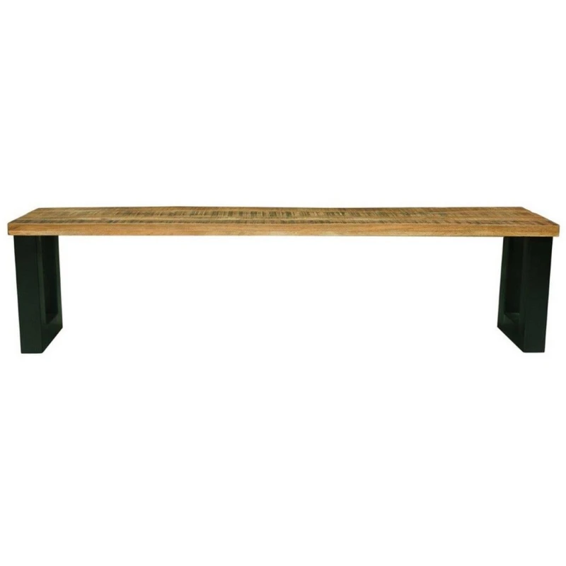 Image of Jaipur Furniture Ltd Induse Bench - Mango Wood/Iron - L44 x W180 x H45cm - Mango PP Saw Finish in Brown Brown Unisex