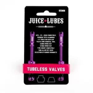 image of Juice Lubes Tubeless Valves, 65mm, Purple - Purple