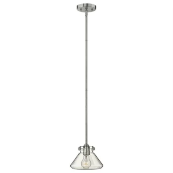 Elstead - Congress - 1 Light Dome Ceiling Pendant Chrome Clear Glass, E27