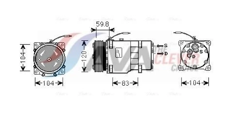 Image of Air conditioning compressor AVA COOLING SYSTEMS RTAK402