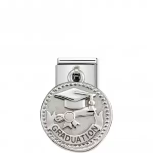 image of Nomination Composable Classic Charm Wishes Silver Graduation Link 331804/19