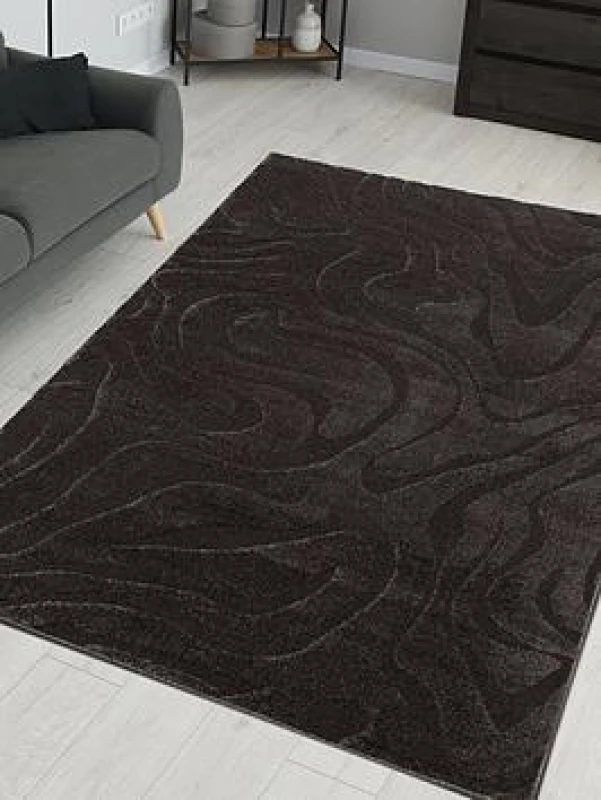 Image of Homemaker Reef Ripple Rug Black Berber Rugs 120x170cm Black 40484103125