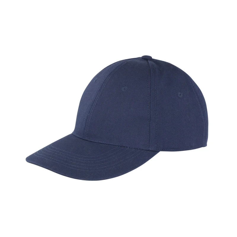 Image of Result Result Men Memphis 6 Panel Brushed Cotton Low Profile Baseball Cap in Navy Navy One Size Male 5063470734542