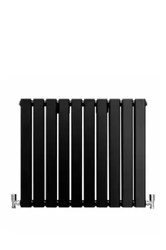 Image of Designer Flat Panel Radiators Matt Black 600mm x 700mm