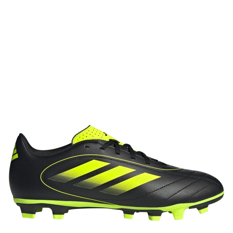 Image of adidas Goletto Adults Firm Ground Football Boots Black/Lemon male 6 (39.3)