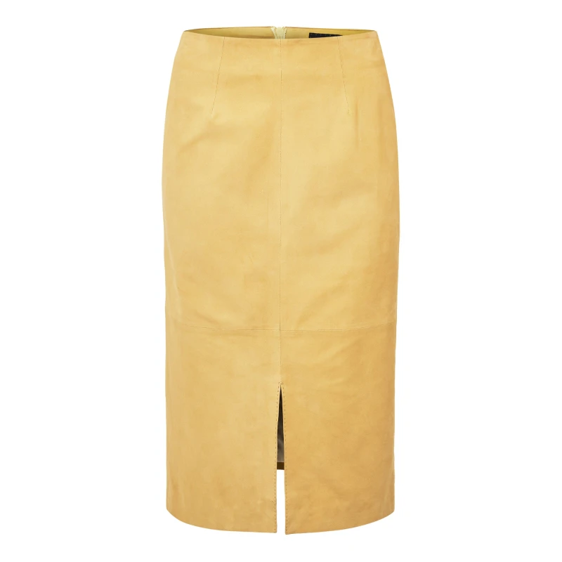 Image of Boss Selavie 10259210 01 Leather Jacket Womens Open Yellow female 6 (XS)