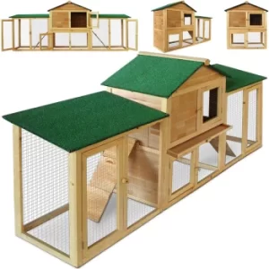 Image of Rabbit Hutch Cage 2 Floors Removable Drawer Outdoor