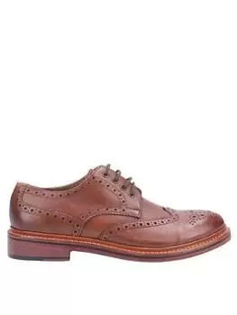 image of Cotswold Quenington Leather Sole Formal Shoe, Brown, Size 10, Men